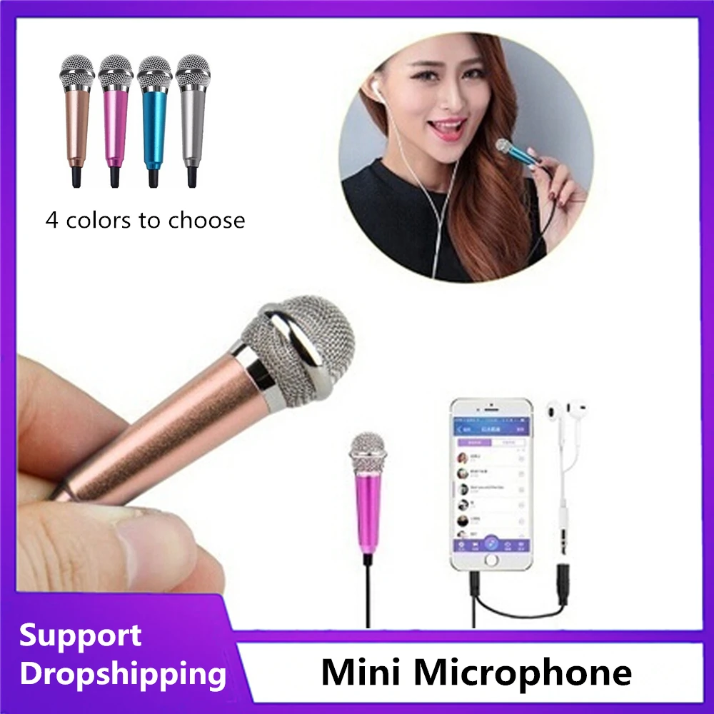 

Mini Mobile Phone Microphone Mobile Phone Recording Sing YY Small Microphone Small Microphone for Android Apple