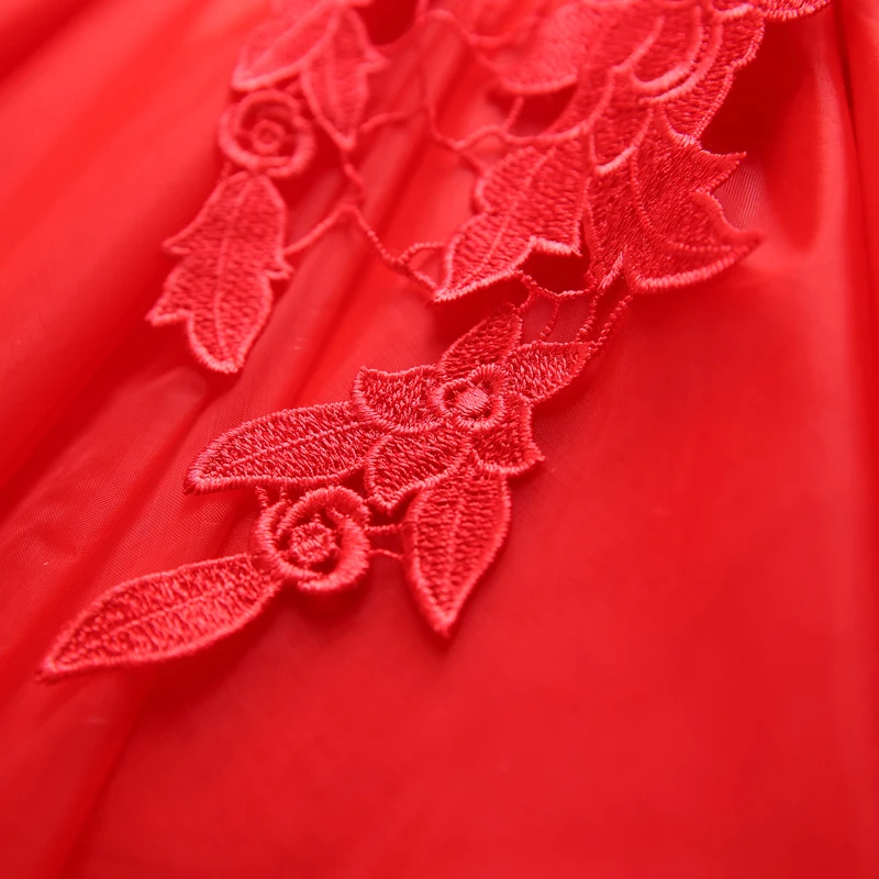 Robe de soiree короткое Кружевное красное Элегантное Длинное Вечернее платье больших размеров свадебное банкетное платье для невесты вечерние платья для выпускного вечера