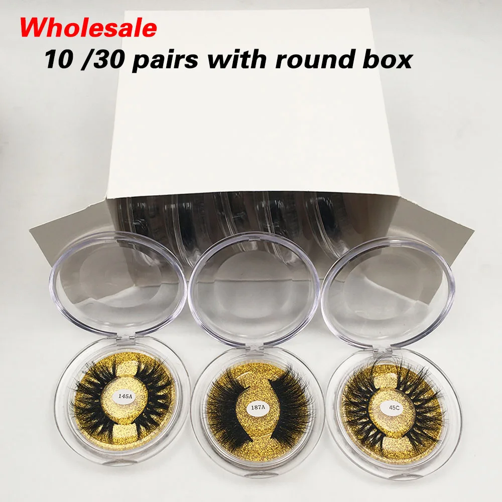 Ресницы из норки 3D длинные в коробке 25 мм 10/30 пар/комплект|Накладные ресницы| |