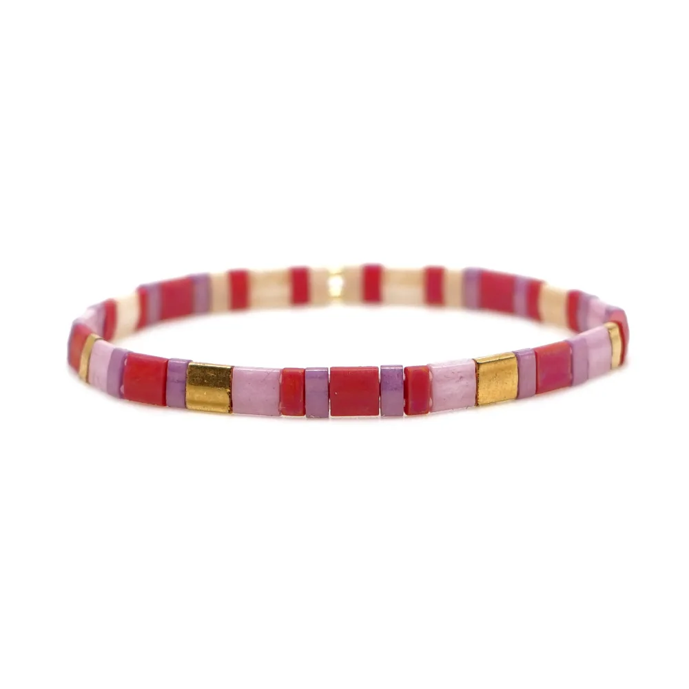 25 Богемные браслеты для женщин MIYUKI Tila бусины браслет Boho красочные Pulseira Mujer регулируемые ювелирные изделия модный подарок новинка - Окраска металла: 25