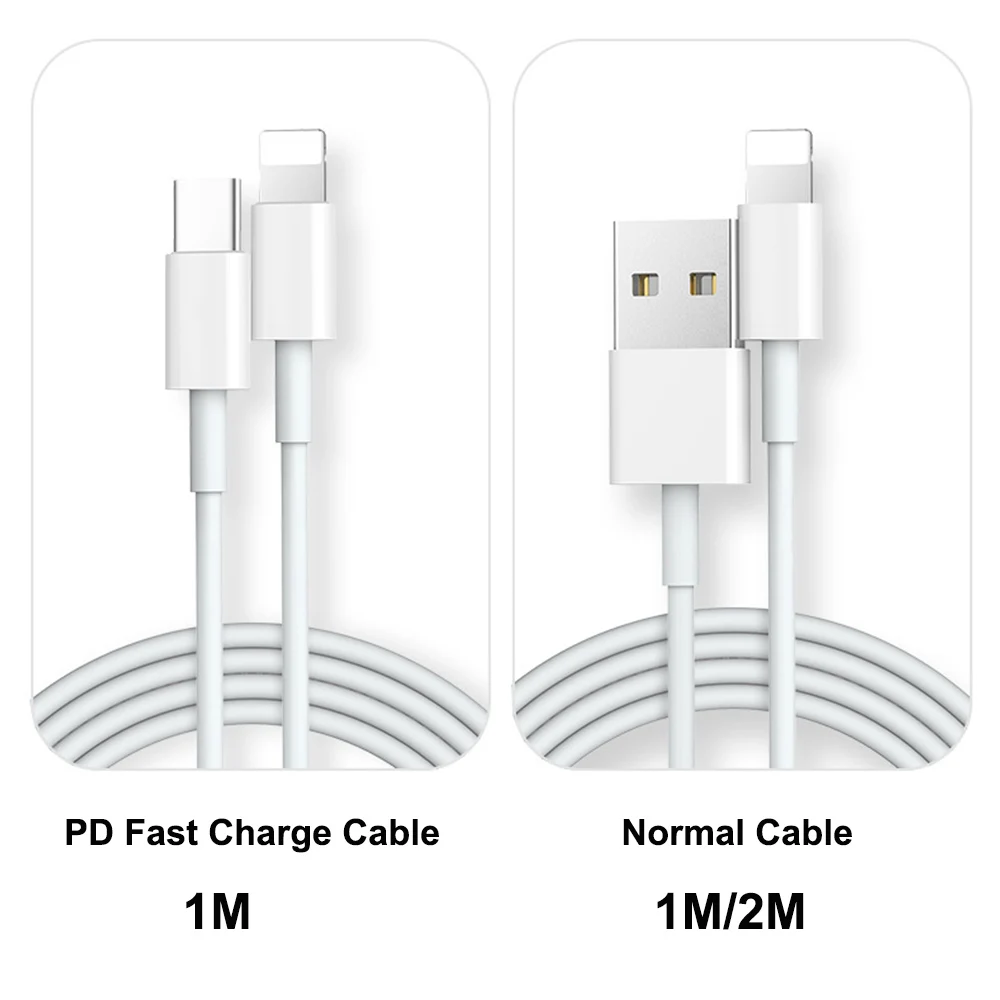 

18W PD Cable Fast Charging USB Data Cable for iPhone 11 Pro XS Max XR X 8 Plus Quick Charger USB Type-C to Lighting Cables 1m