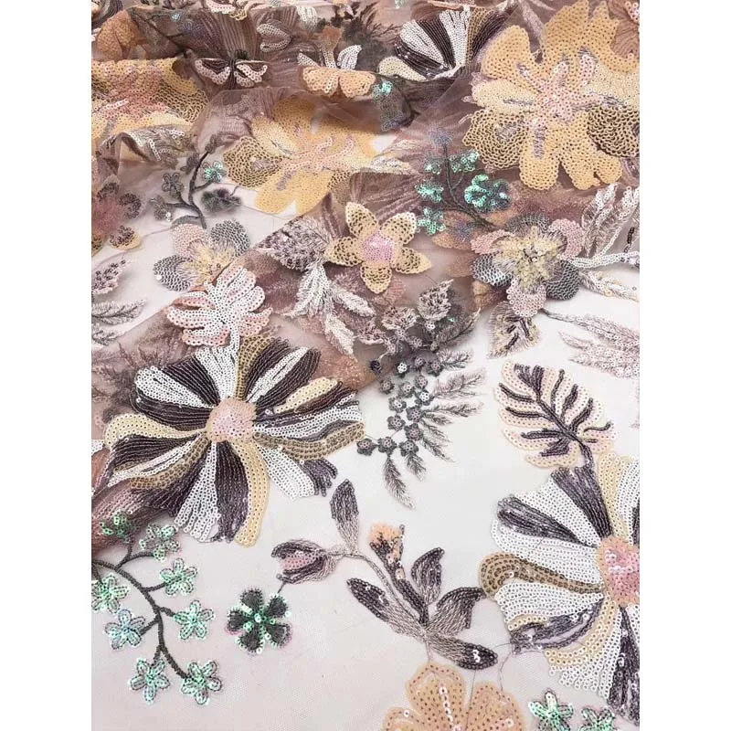 

Lace Fabric 2020 African Hot Sale Polyester Green Flowers Embroidery Comfortable Tulle Lace Material For Wedding