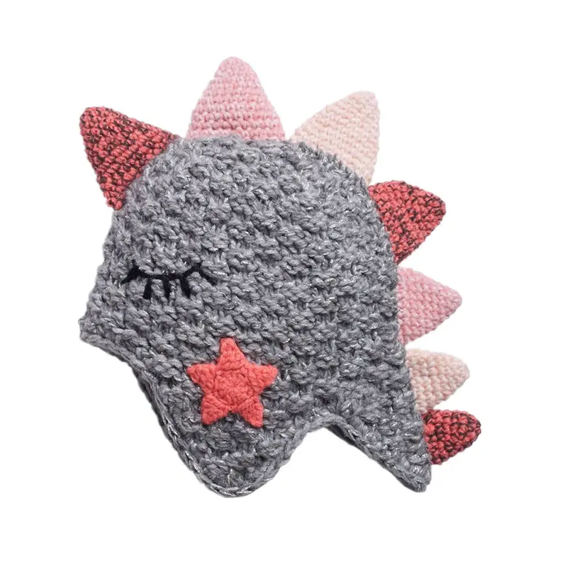 Осень-зима 2020 вязаная вручную шапка для маленьких мальчиков и девочек детская