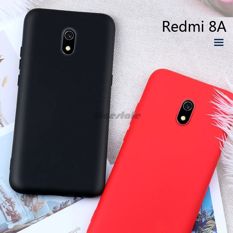 Ультратонкий яркий матовый цветной чехол для Xiaomi Redmi 8A Силиконовый ТПУ мягкий