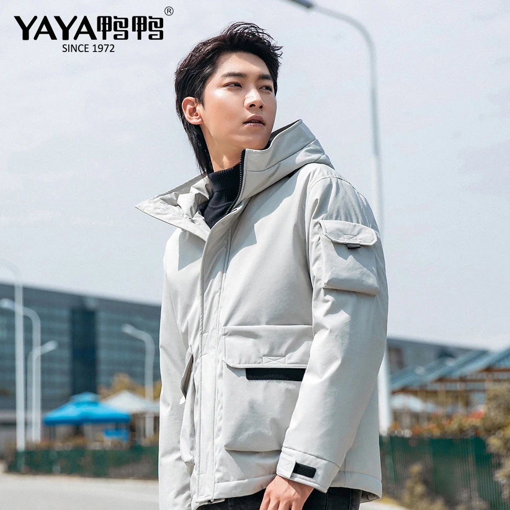 YAYA/2020 зимняя мужская овечьей шерсти утепленные легкие с капюшоном замок молния