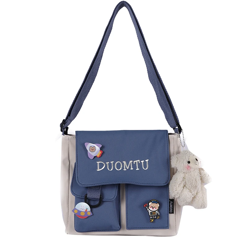 

Korean Version Of Harajuku Girl Shoulder Bag Female 2020 New Japanese Fashion Hit Color Soft Girl Ins Sen Messenger Bag Trend