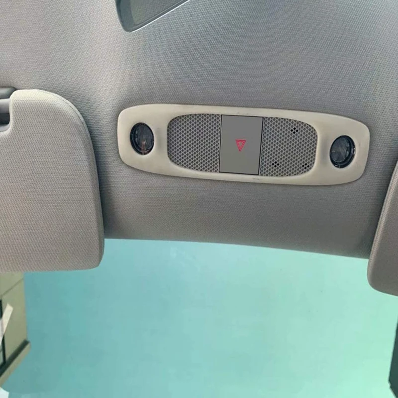 

Car Front and Rear Reading Lights Frame Carbon Fiber Interior Decorative Stickers for Tesla Model 3 2017-2020