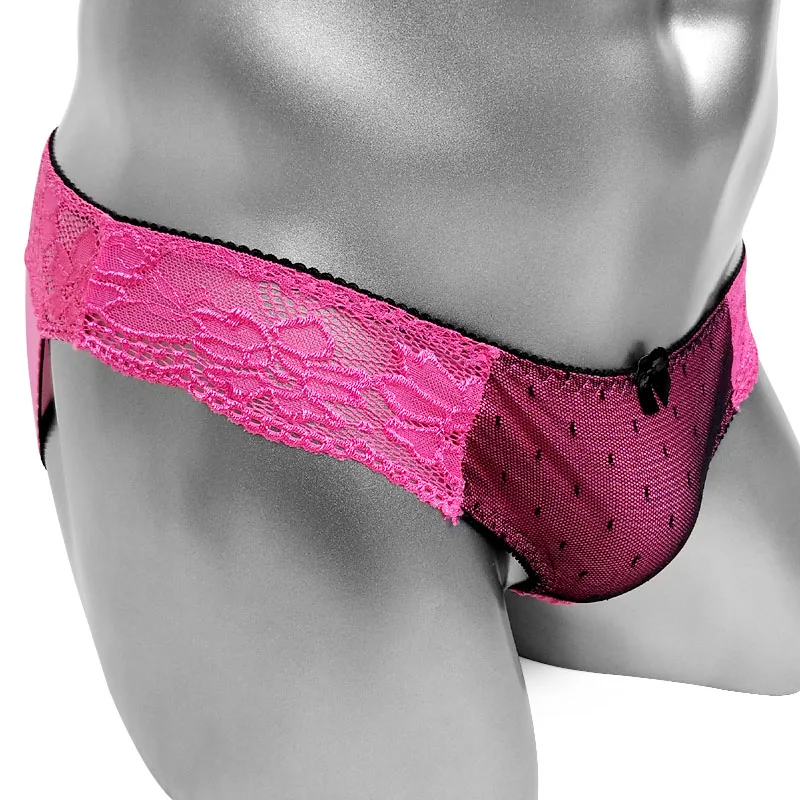 Lace briefs See Through Panties for Sissy Sexy Lingerie Gay Male brief Underwear Slim Low rise Bikini Underpants |