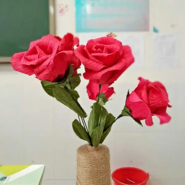 Декоративная креповая бумага для оригами 250*50 см сделай сам цветочная упаковка