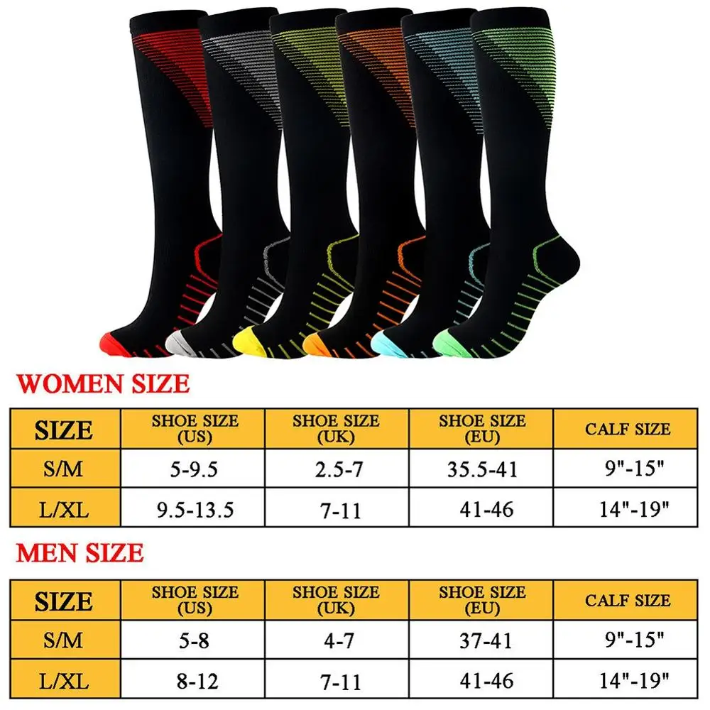 

Compression Socks Knee High/Long Printed Polyester Nylon Hosiery Outdoor Sports Footwear Accessories