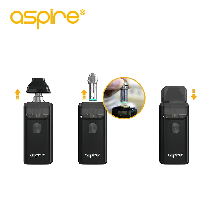Aspire Breeze 2 AIO Pod Vape Kit со встроенным аккумулятором 1000 мАч катушка 0.6ohm 3 мл/2 мл емкость