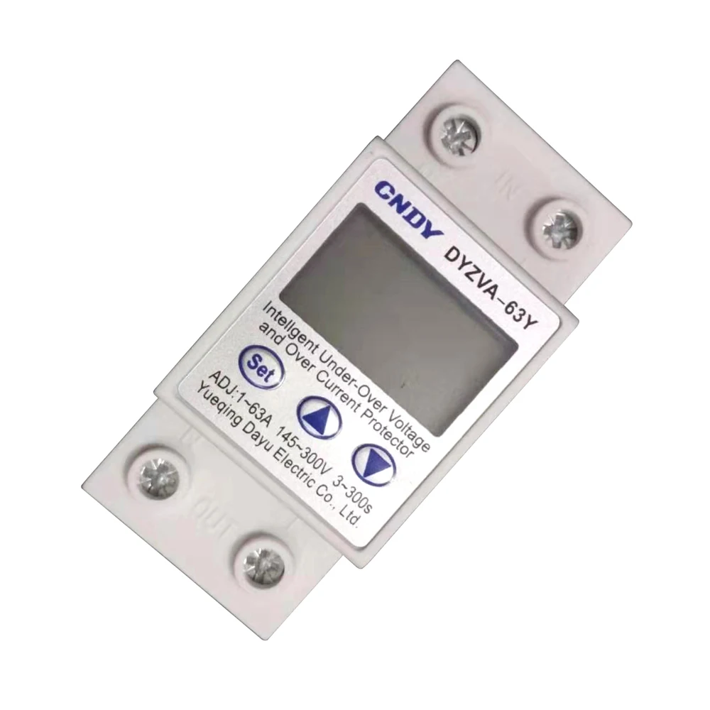

1-63A 145-300V adjustable PV solar home over voltage protector LCD over and under voltage protective good new current limiter