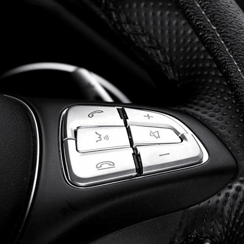 Декоративные Чехлы для автомобильных кнопок 12 шт. чехлы Mercedes Benz GLC C Class W205 2015 2018