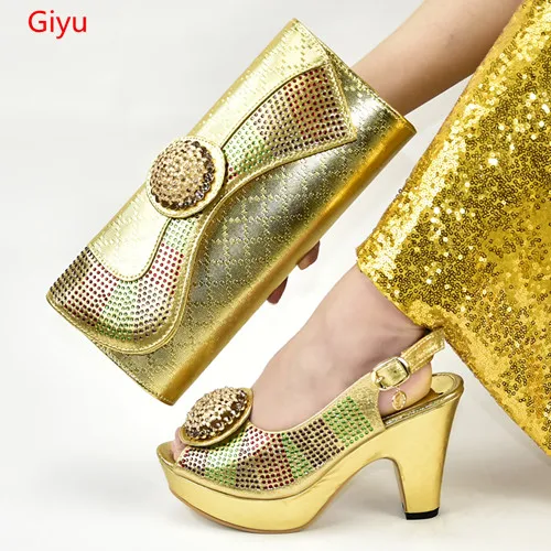 Doershow Лучшая цена итальянская искусственная африканская Свадебная обувь и сумка