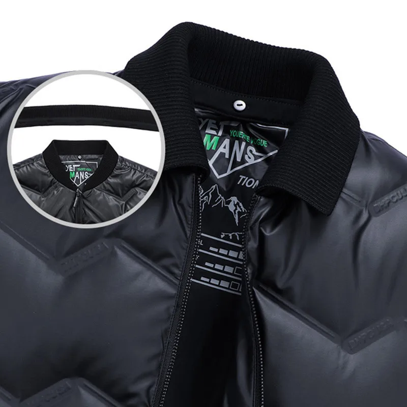 

New Brand Duck Down Jacket Men Fashion Striped Casual Coat Men Clothes Autumn Winter Thick Warm Jackets Pockets