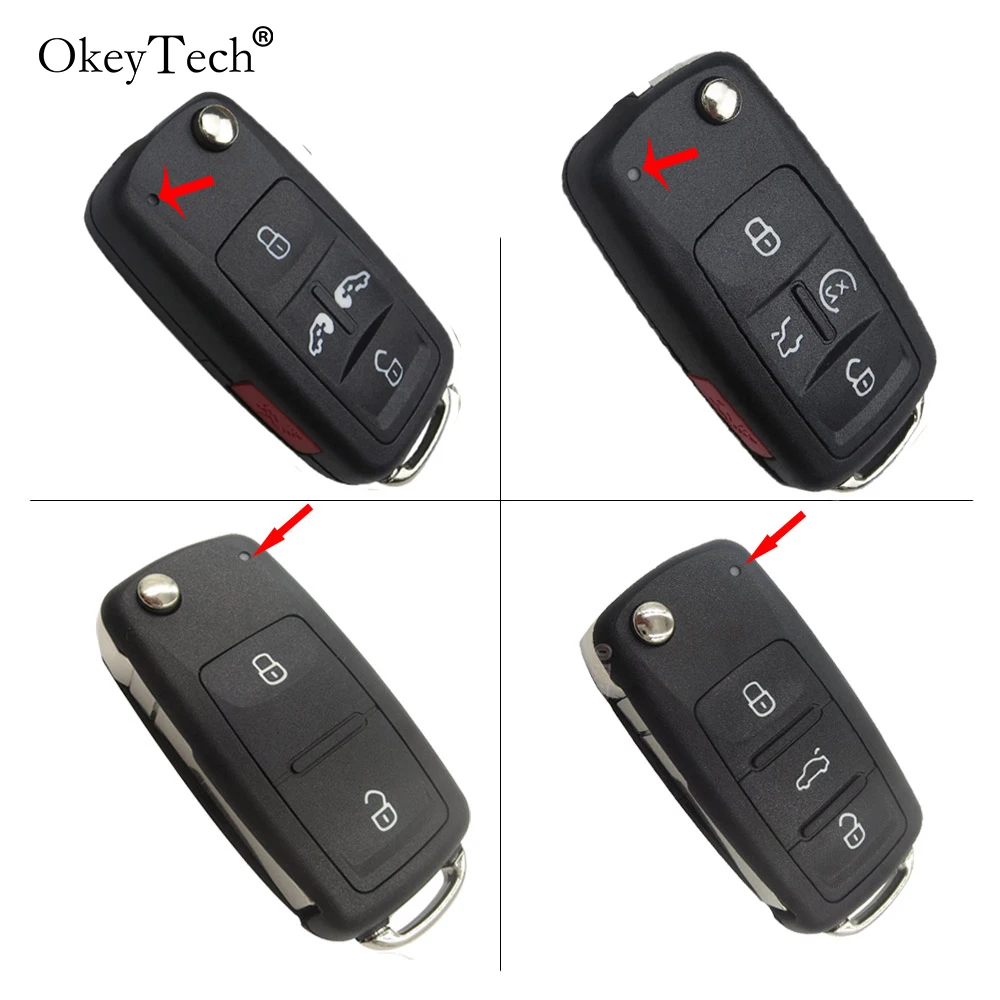 Чехол OkeyTech flip key корпус автомобильного ключа дистанционного управления для VW