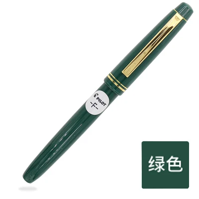 PILOT 78g 78g+ 22k Золотая оригинальная иридиевая перьевая ручка практика каллиграфии, для студентов ef f m nib чернильный картридж con50 конвертер - Цвет: Зеленый