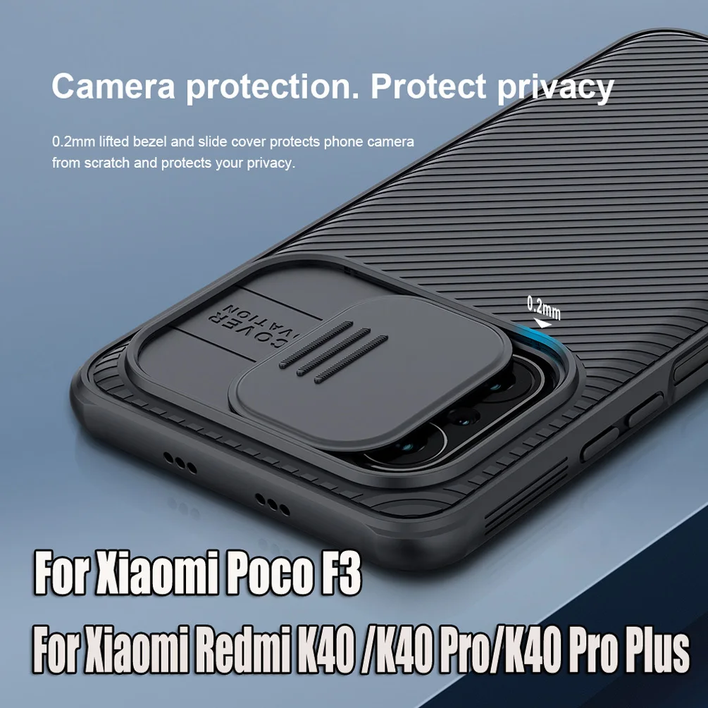 For Xiaomi Redmi K40 Poco F3 Case Nillkin CamShield Pro Camera Protection Case For Redmi K40 Pro+ Plus Classic Lens Cover