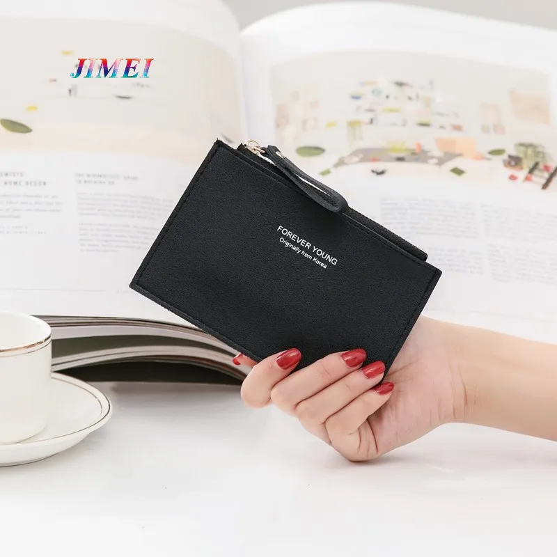 Новинка 2020 женский короткий тонкий простой кошелек Женский на молнии женская