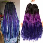 Волнистые искусственные волосы для наращивания волос с эффектом омбре, прямые, Сенегальская бомба, 24 нитиупаковка, 14 дюймов, искусственные локоны