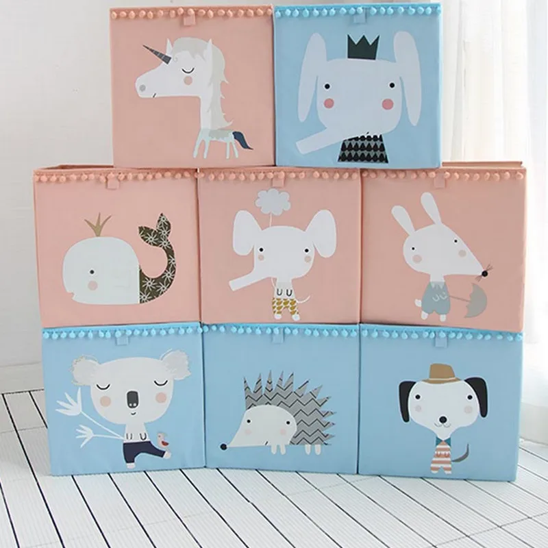 2020 New Cube Folding Storage Box For Kids Toys Organizer Clothes Underwear Socks Bins 33 x 33cm Boxes | Дом и сад