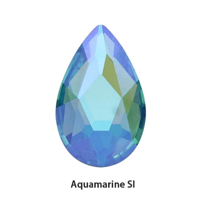 Aquamarine SI 36 шт цветные Стразы для ногтей с плоской задней поверхностью, украшения для ногтей, Хрустальные стеклянные камни для маникюра, 3D блестящие стразы, драгоценные камни, сделай сам, плач - Цвет: Aquamarine SI