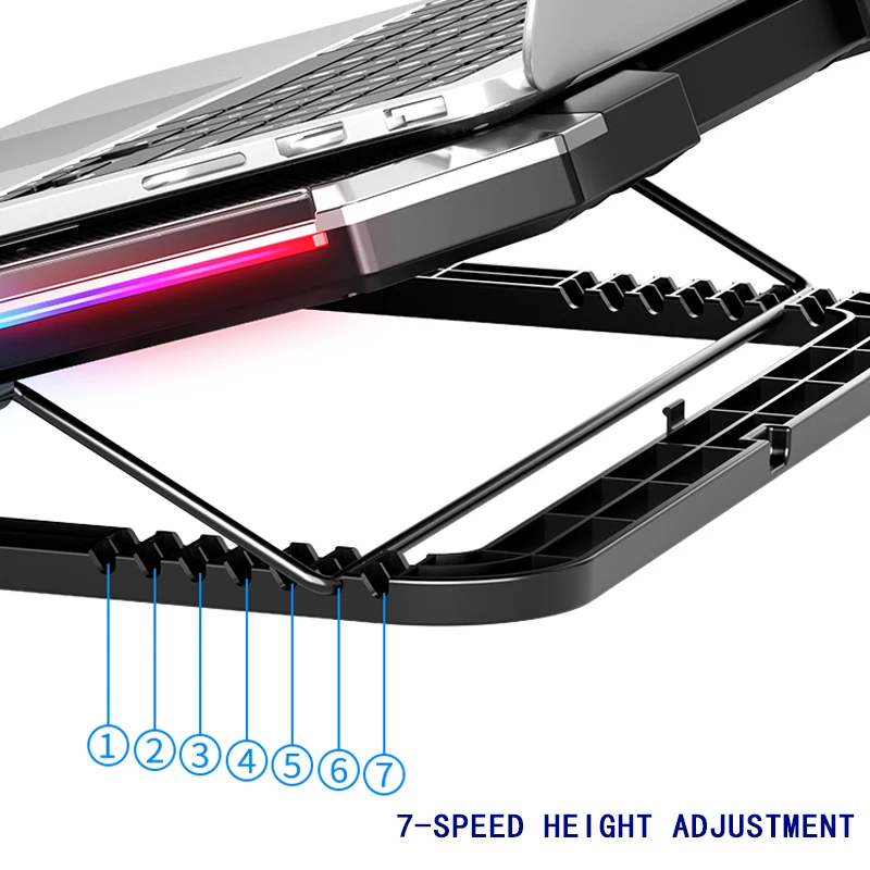 Новинка! игровой кулер NUOXI для ноутбука с шестью вентиляторами светодиодный