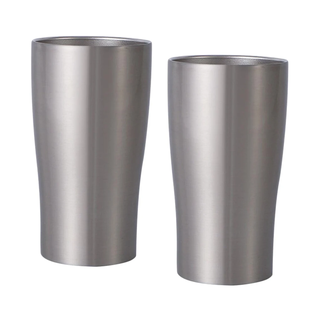 

2 Packs Portable Double Wall Beer Mugs Outdoor Camping Drinkware Outdoor Tableware Premium 304 Stainless Steel Juice Mug 320ml