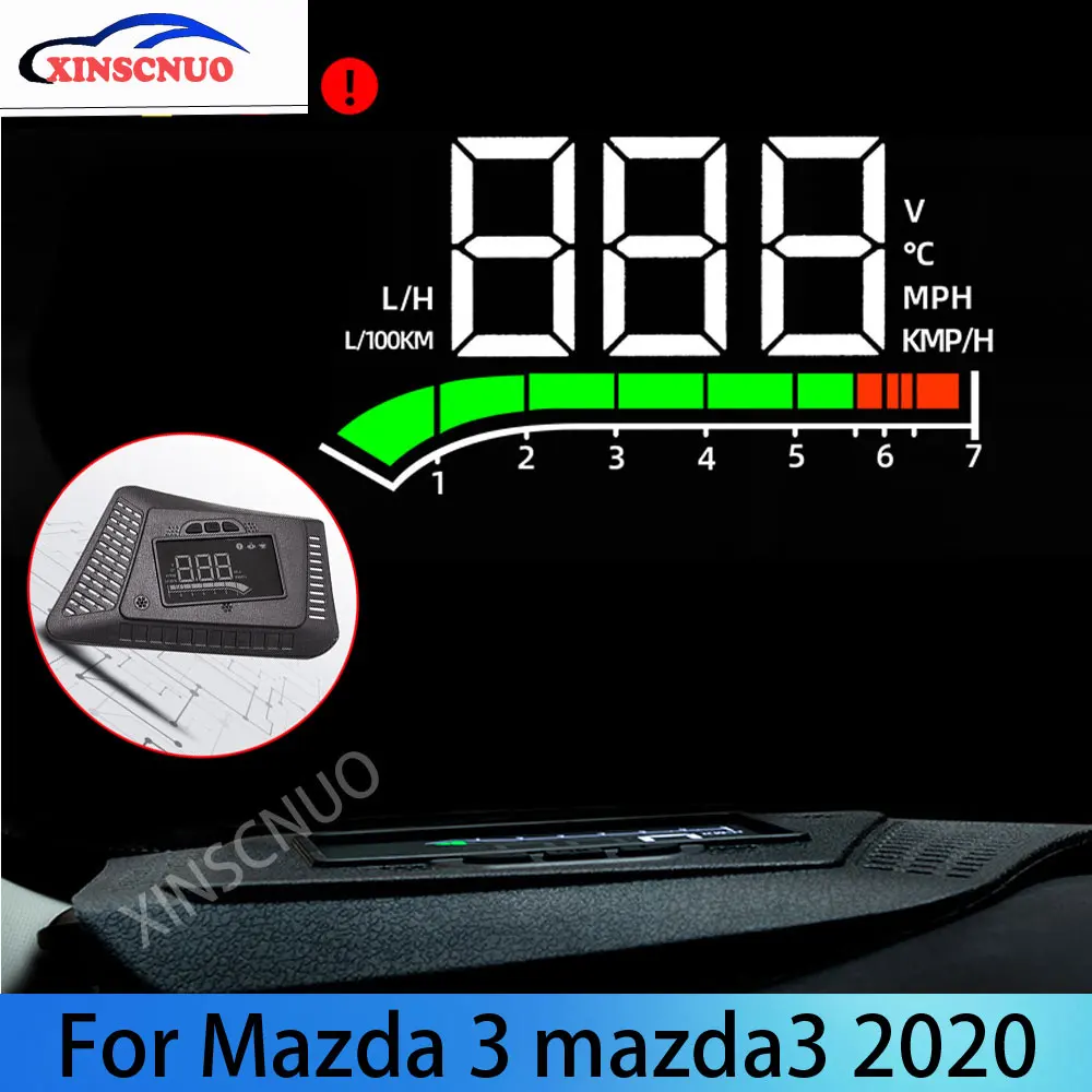 XINSCNUO автомобиля HUD Дисплей для Mazda 3 Mazda3 Axela 2014 2018 2019 2020 OBD проекционный Спидометр