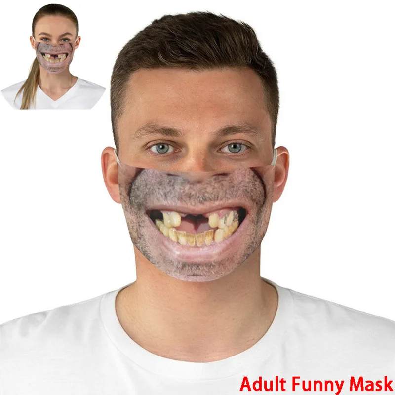 Забавная маска для лица модная унисекс Солнцезащитная многоразовая рта с песком