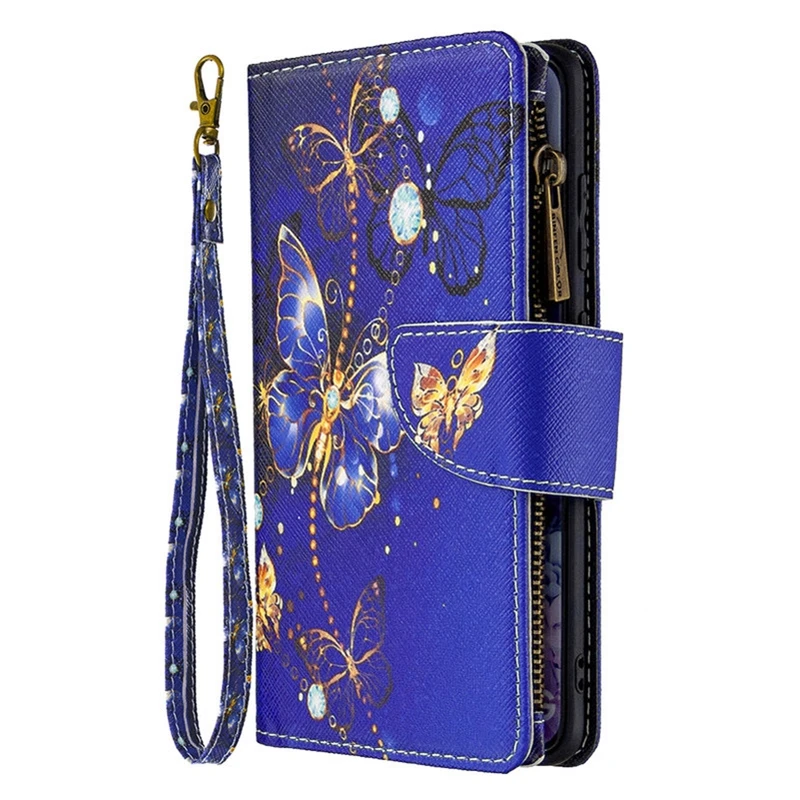 

Painted PU Leather Zipper Wallet Flip Card For Samsung A01 A20 A21 A30 S A41 A51 A50 S A70E A71 A81 A91 Note 10 Lite S10 Lite