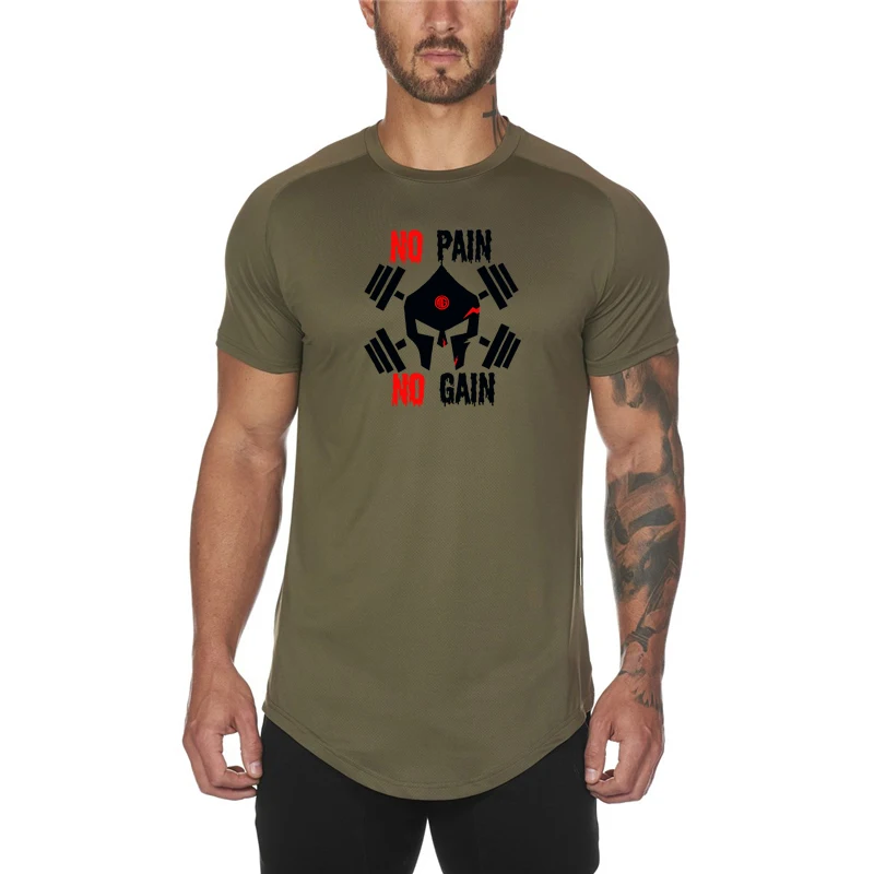 Brand Mens Muscle T shirt Bodybuilding Fitness Men Tops Mesh Quick Dry Tight Tee Shirt Gym Short Sleeve Tshirt homme | Мужская одежда