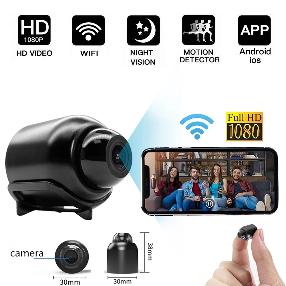 Ip камера Wi Fi 1080P HD мини видеонаблюдения ночного видения с детектором движения