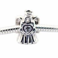 wings angel crystal beads for charm bracelet fashion 925 sterling silver beads for jewelry making heart stone jewellery diy