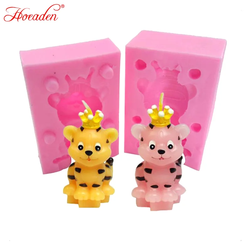 

Tiger King Silicone Mold Sugar Paste 3D Fondant Cake Decoration Soap Mould Handmade Aroma Candle Soap Silicone Molds Home Decor
