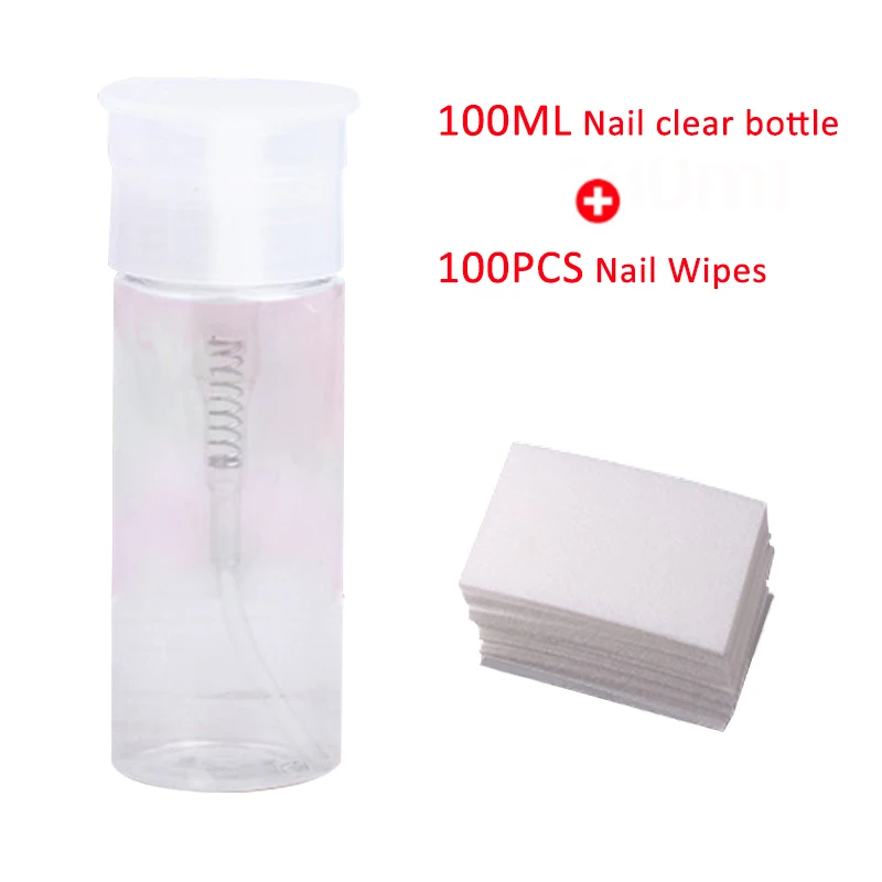 100ml white Горячая Распродажа, 900 шт./лот, салфетки для снятия лака для ногтей, для ванны, маникюра, гелевые безворсовые салфетки, хлопковые салфетки для ногтей, инструмент для дизайна ногтей - Цвет: 100ml white