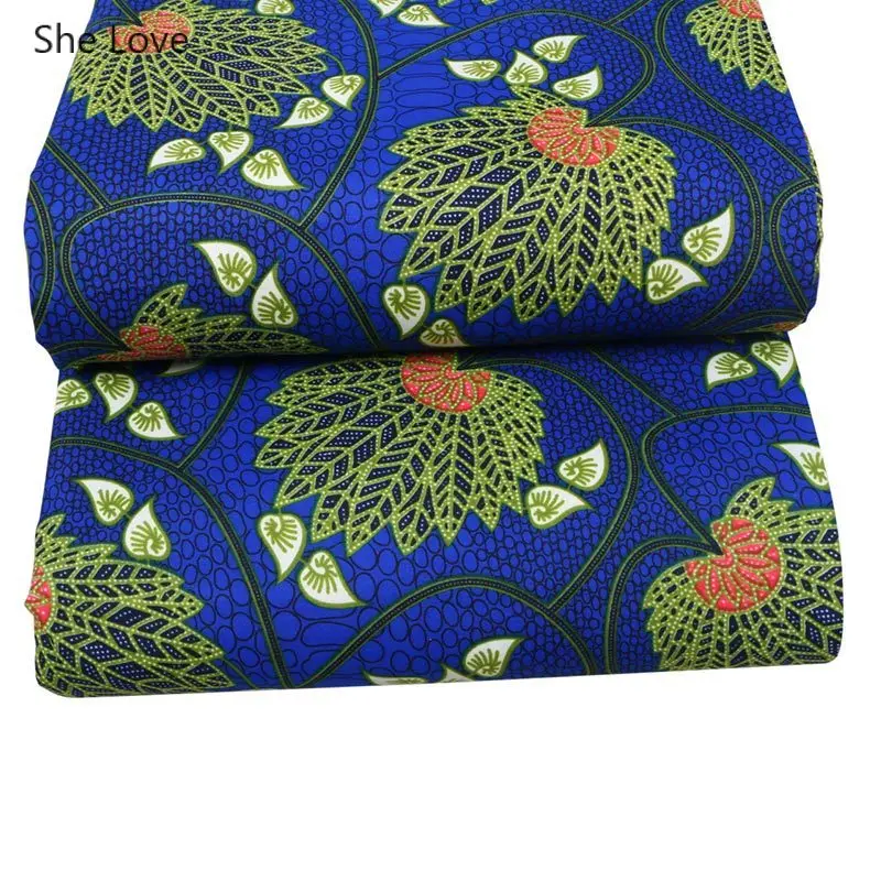 Тканевая ткань Chzimade из натурального воска с цветочным принтом 1 ярд африканская