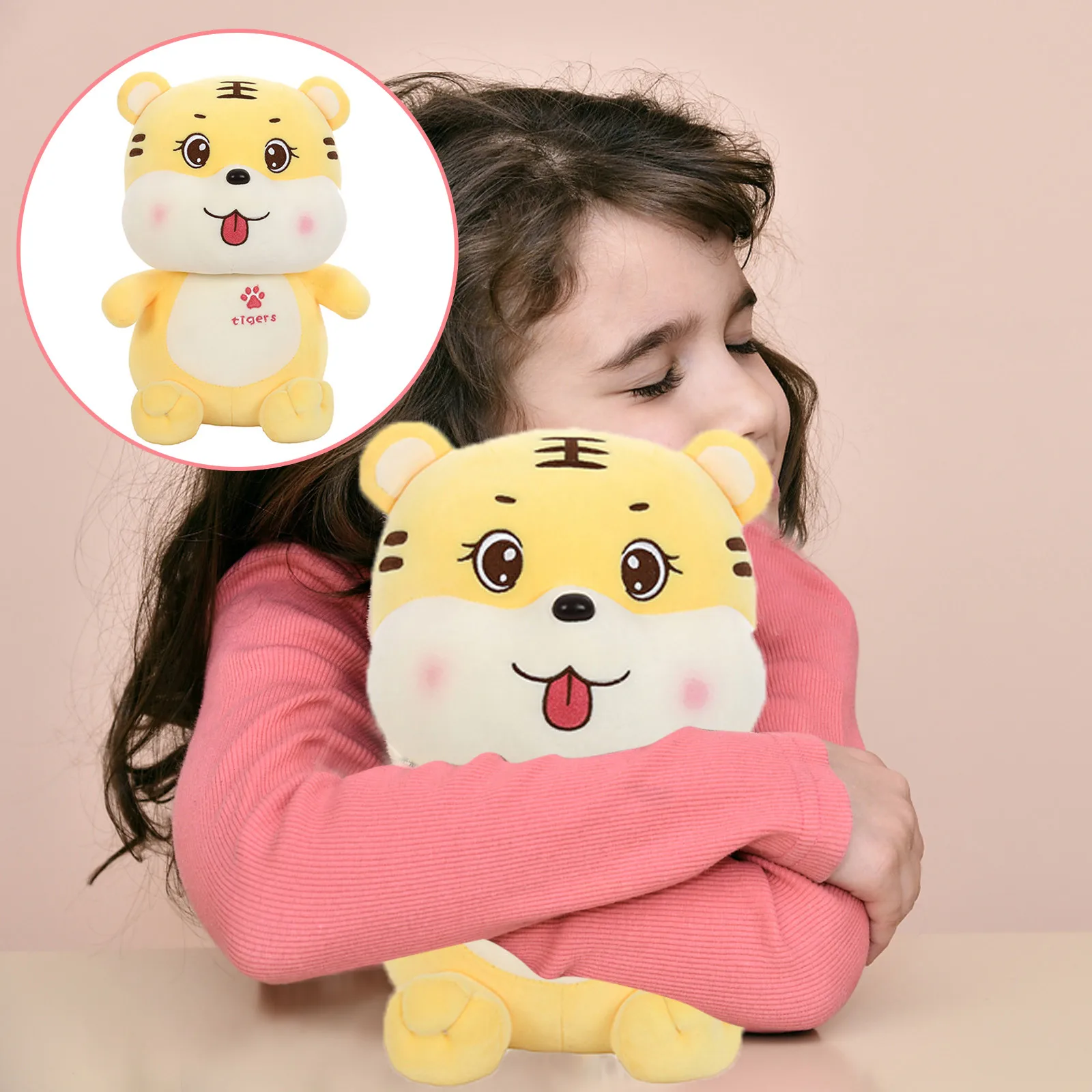 

Kawaii Soft Pillow Plush Toy Creative Soft Pillow Gifts Cute Dolls Gift For Children Plush Gift For Kids Toys Cartoon Tiger Doll