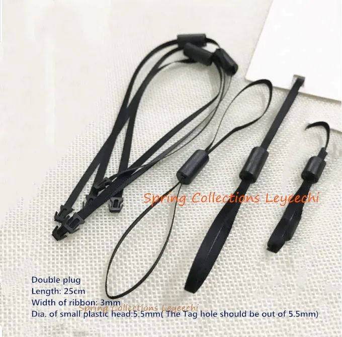 100 шт. Ленточные бирки с двойной заглушкой для одежды подвесные шнурки
