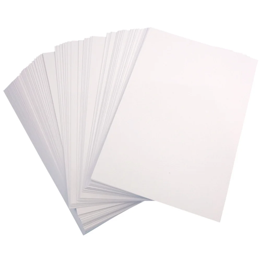 

50Pcs High Glossy Photo Paper 120G Double-side Picture Printing Paper for Printers (White)