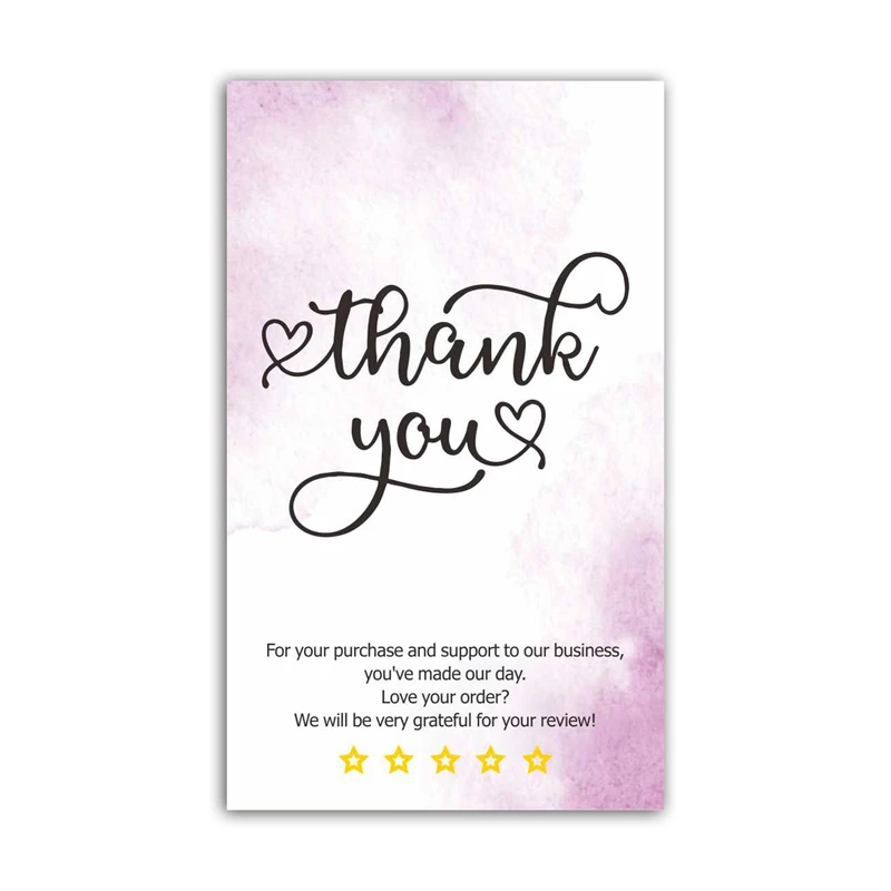 

30pcs Thank You for Your Order Cards Business Cards Shopping Purchase Greeting Cards for Party invitation card Gift Decoration