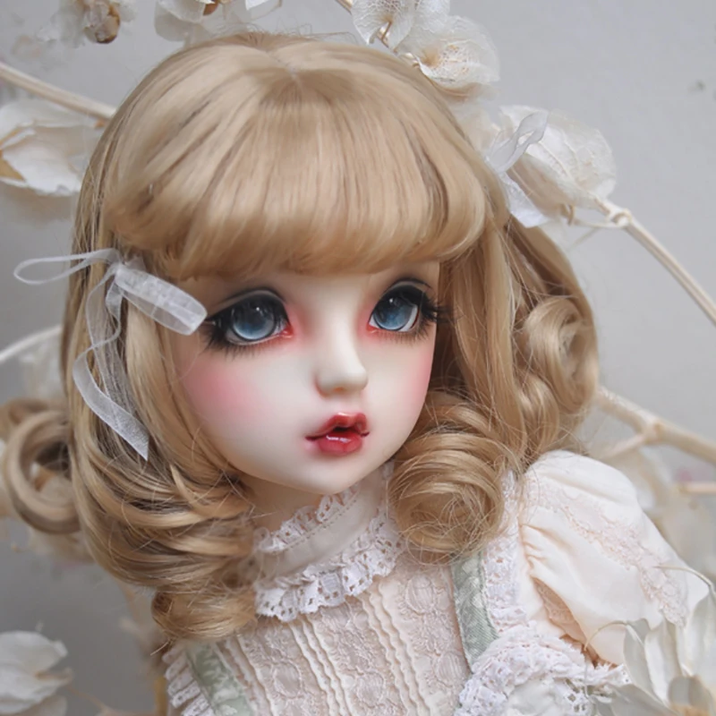 Парик Bybrana bjd из высокотемпературного волокна короткий вьющийся парик вьющихся