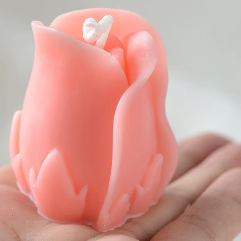 Лампы в форме свечи силиконовые формы 3D розовое мыло цветка DIY свадебный подарок
