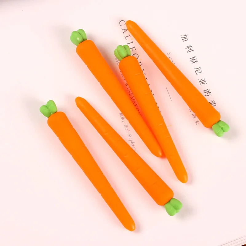 carrot 48 шт. Kawaii Ластики для еды много милый кактус Кукуруза ластик морковь для стираемые гелевые ручки и карандаши многофункциональные детские школьные принадлежности - Цвет: carrot