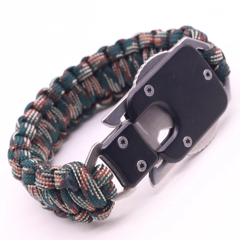 Многофункциональный плетеный браслет для выживания, инструмент для путешествий на открытом воздухе, Походов, Кемпинга, аварийной веревки