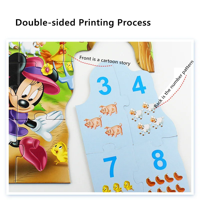 Оригинальный Disney Микки мультфильма Холодное сердце большая часть головоломка