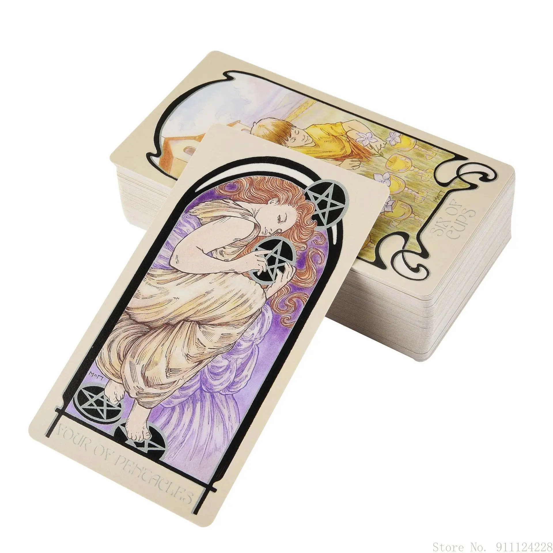 

80pcs Ethereal Visions Illuminated Tarot Cards Deck Board Game Playing Card Party Entertainment
