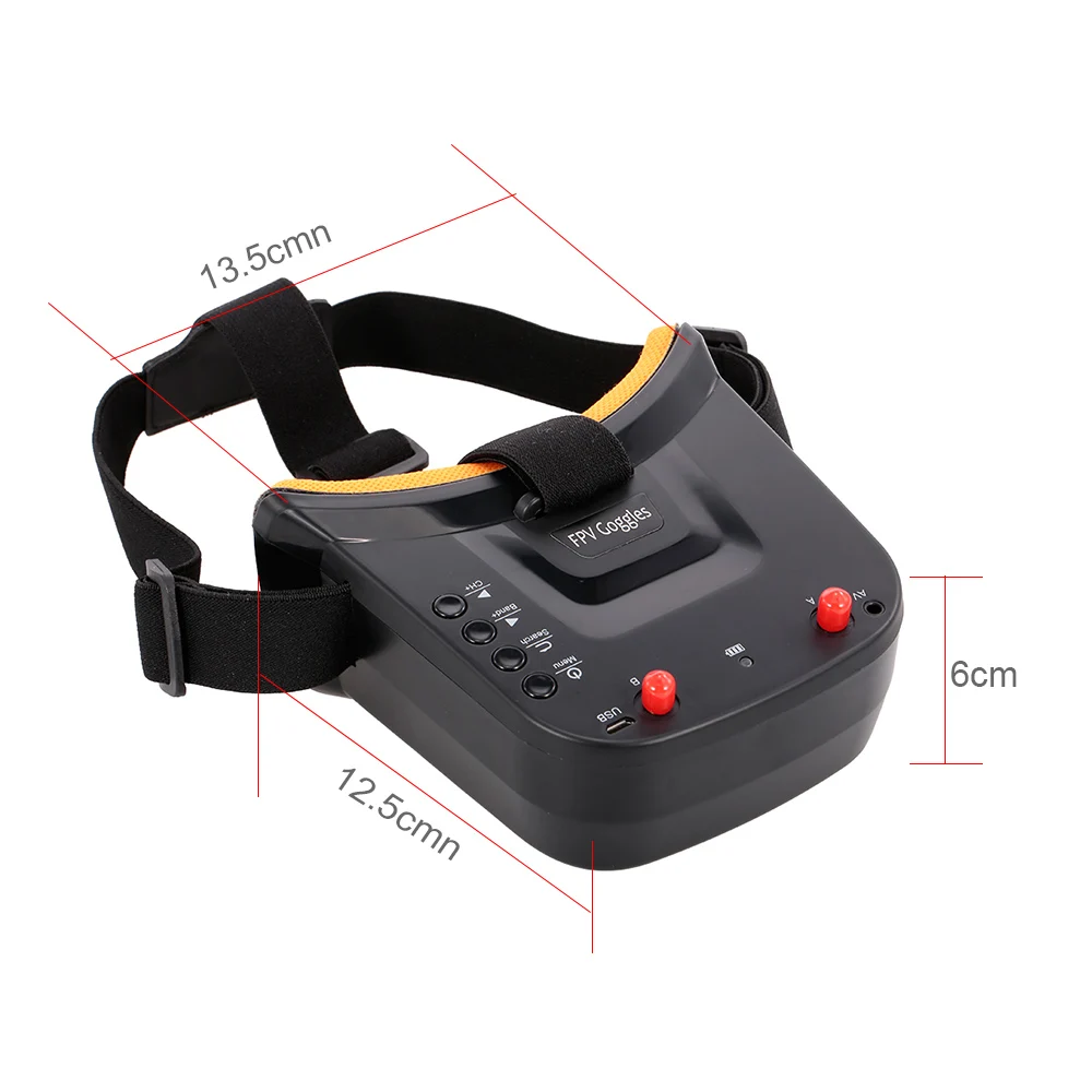FPV VR очки 3 дюйма 480*320 дисплей 5 8G 40CH авто-поиск встроенный 7 V 1200mAh аккумулятор для