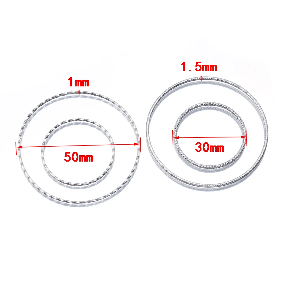 

10Pcs/Lot Stainless Steel Round Hoop Circle Connectors Ring Charms For Diy Earrings Jewelry Necklace Making Components Wholesale