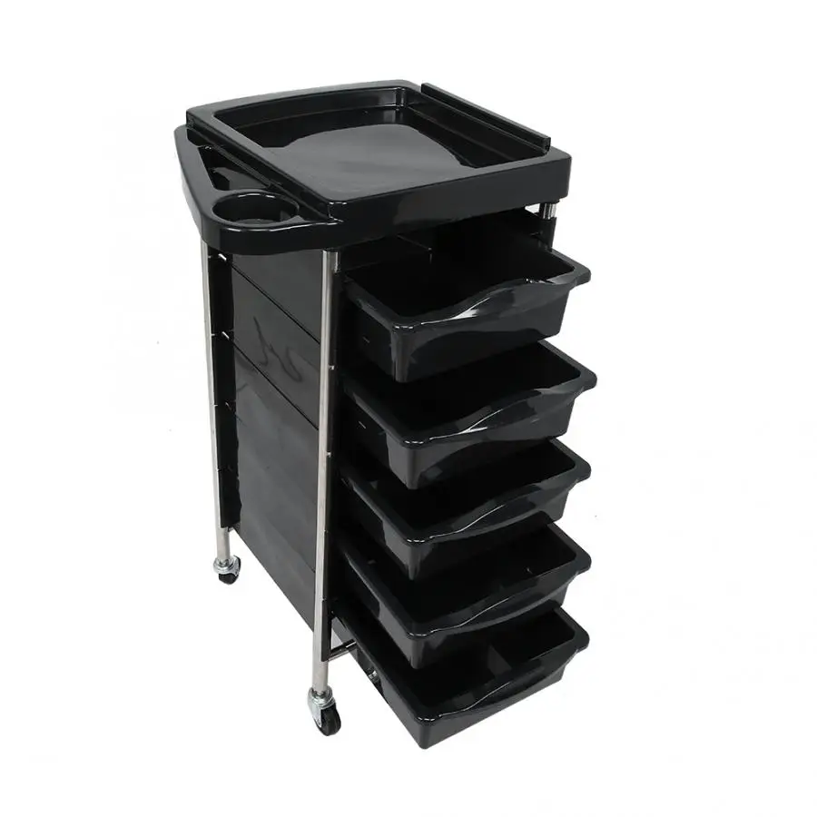 Тележка для парикмахерской черная 5 уровней | Красота и здоровье